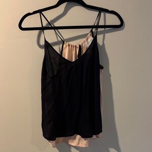 Mason Black and Light Pink Camisole Top